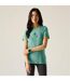 T-shirt De Marche Motif/style Imprimé Graphique Fingal Femme Turquoise Pastel Imprimé Regatta-1