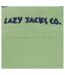 Womens/ladies Button Neck Sweatshirt Grass Green Lazy Jacks-4