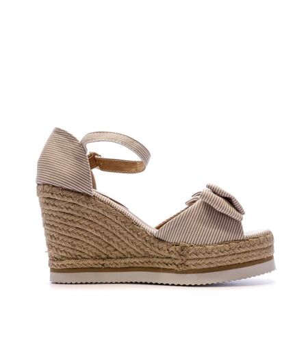 Sandales compensées beige femme beppi