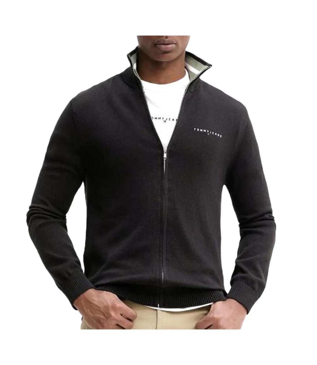 Gilet noir homme tommy hilfiger slim linear - l-1