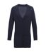 Premier Womens/Ladies Longline V Neck Knitted Cardigan (Navy) - UTRW5589