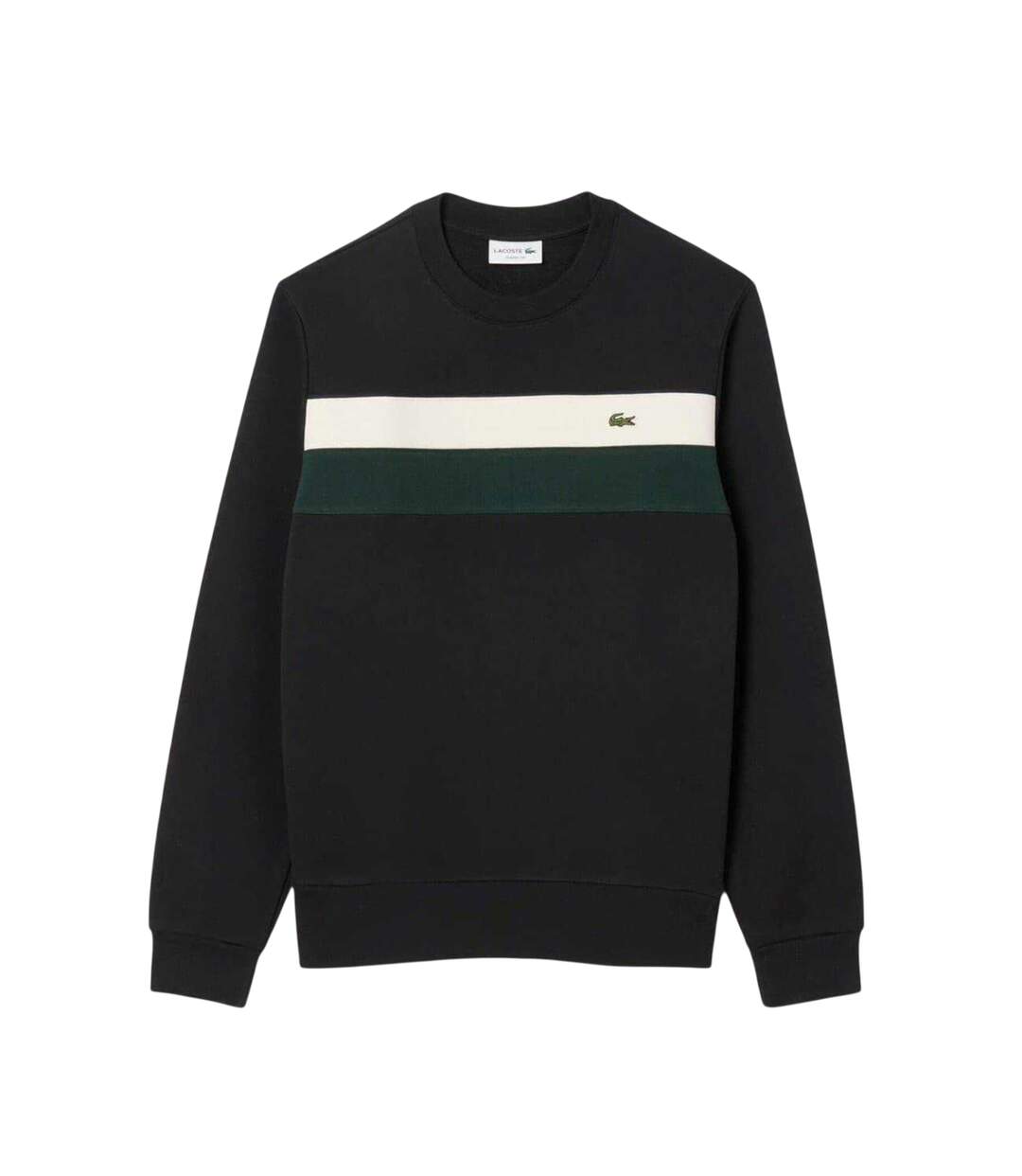 Sweat Motif/style Blocs De Couleurs Homme Noir Lacoste-1