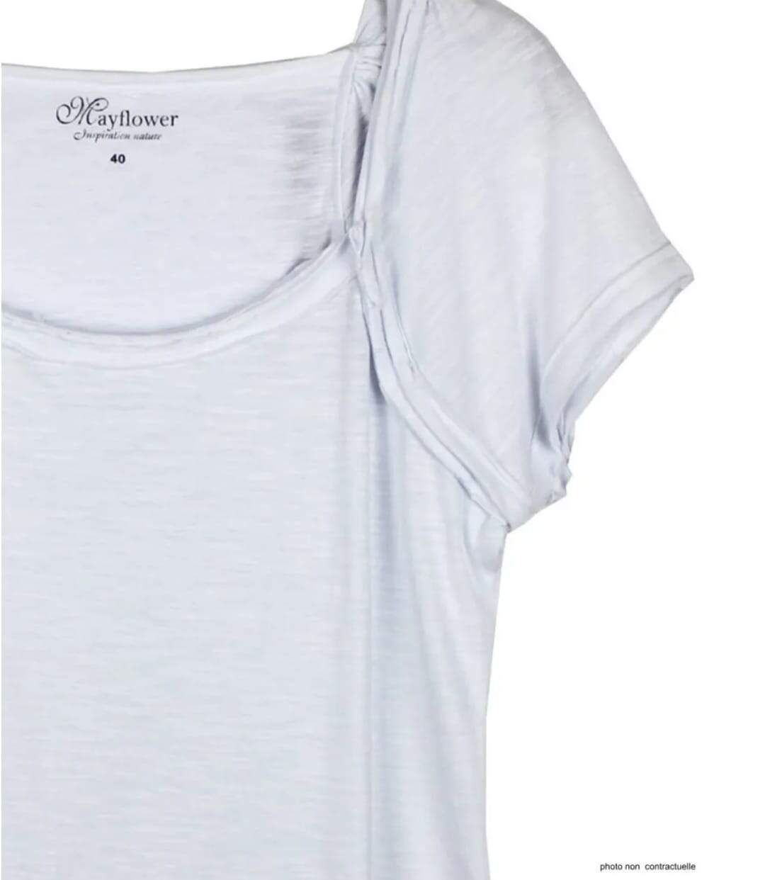 Tee-shirt MAYFLOWER VF023L en coton flammé : le basique chic et ultra-confort-4