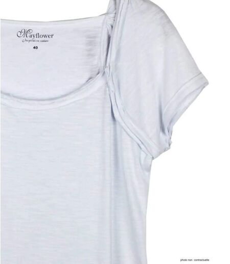 Tee-shirt MAYFLOWER VF023L en coton flammé : le basique chic et ultra-confort