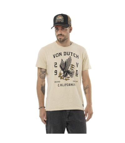 T-shirt homme col rond regular en coton print devant Brave Vondutch