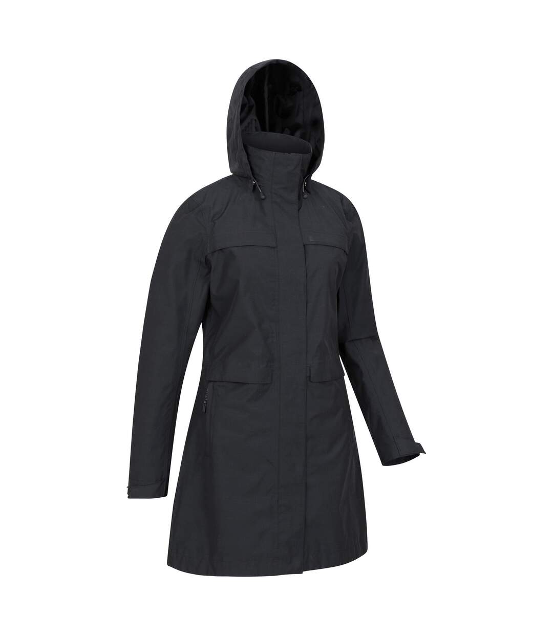 Womens/ladies Cloudburst Textured Waterproof Jacket Black Mountain Warehouse-3