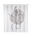 Rideau de douche Silhouette 180 x 200 cm - Blanc et gris