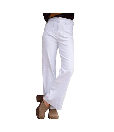 Jean flare rayure femme oraije  elenette 1