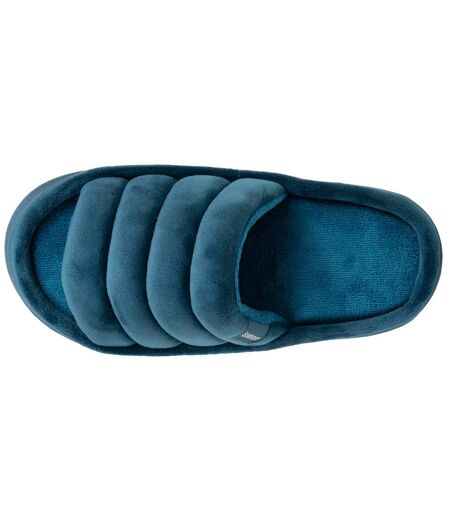 Isotoner Chaussons Mules ouvertes femme velours semelle bloup xtra confort
