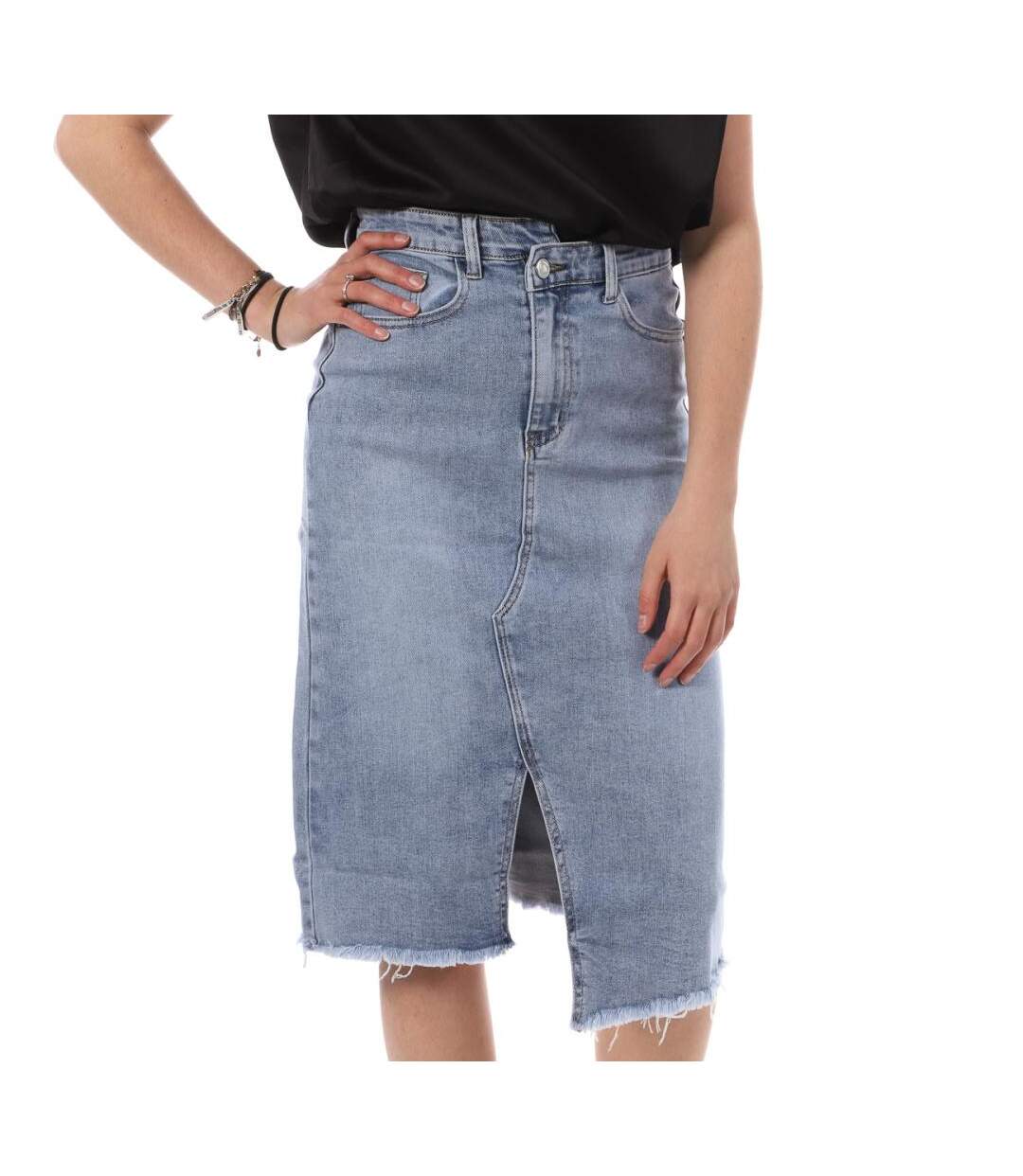 Jupe asymétrique bleu femme monday premium decale-1