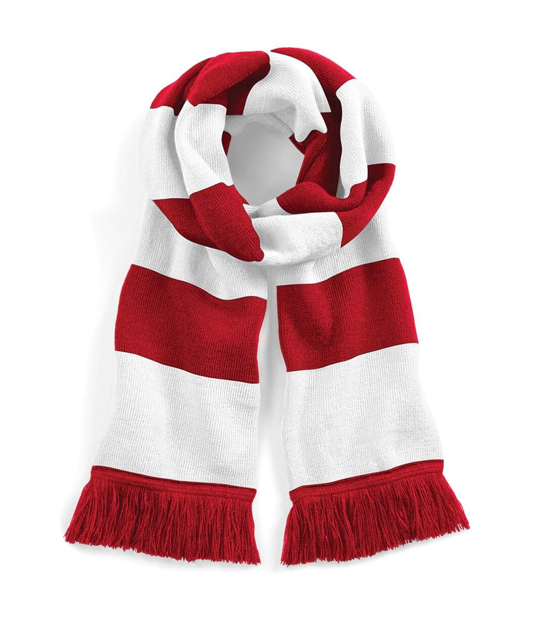 Echarpe Varsity Unisexe Pour Adultes Taille Unique Rouge Classique Blanc Beechfield-1