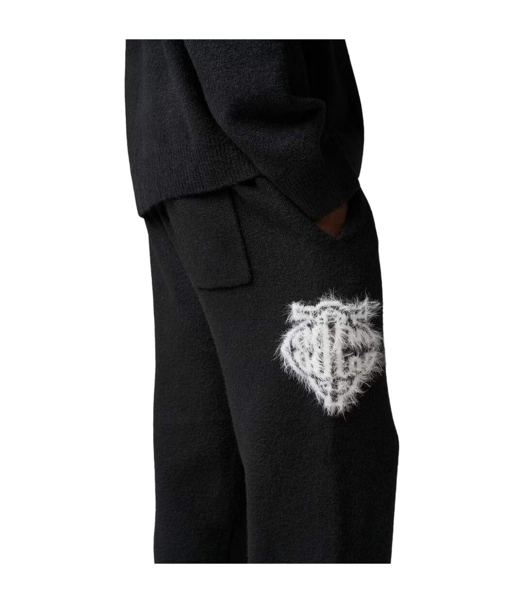 Pantalon De Jogging Décontracté Homme Noir Couture-3