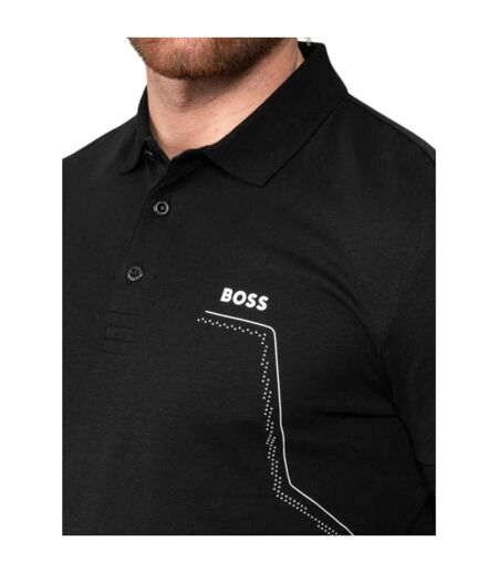 Polo Motif/style Imprimé Homme Noir Boss