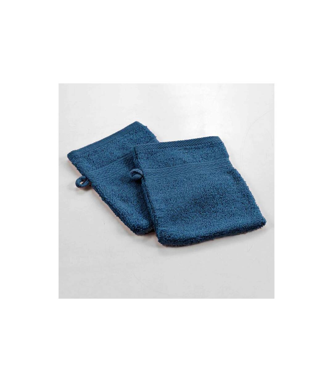 Lot de 2 Gants de Toilette Colors 15x21cm Bleu Nuit-2