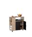 Desserte de rangement avec portes en bois ALIAJ - Beige-2