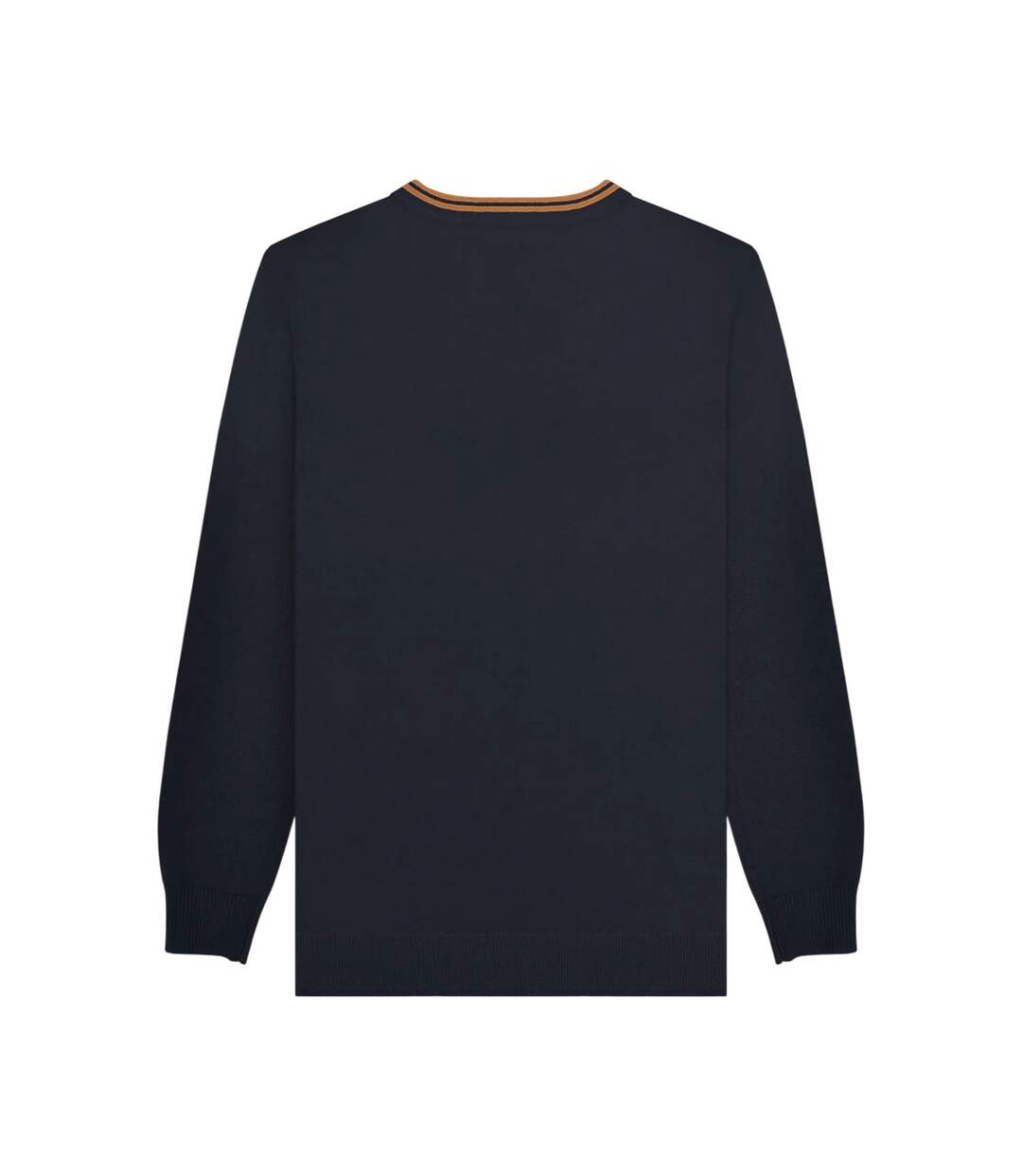 Pull Motif Rayure Contrastée Sur Bord Homme Gris Noir Lambretta-3