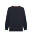 Pull Motif Rayure Contrastée Sur Bord Homme Gris Noir Lambretta-3