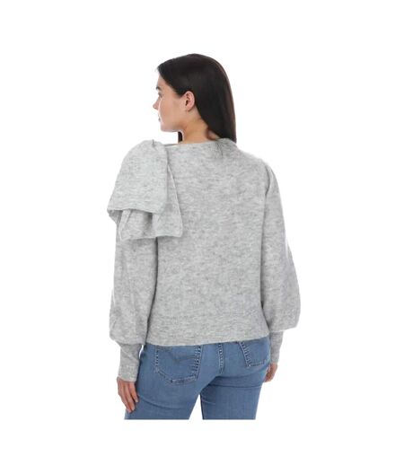 Womens/ladies larbow bow embellished jumper grey Ted Baker