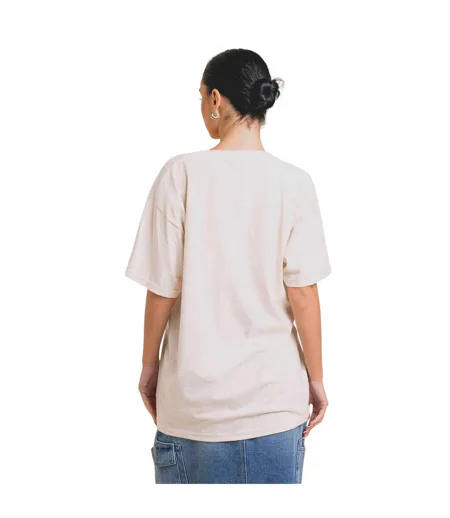 Womens/ladies Pink Floyd Crew Neck T-shirt Natural Daisy Street