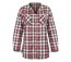 Chemisier Femme en Flanelle de Coton Carreaux Rose/Gris-5