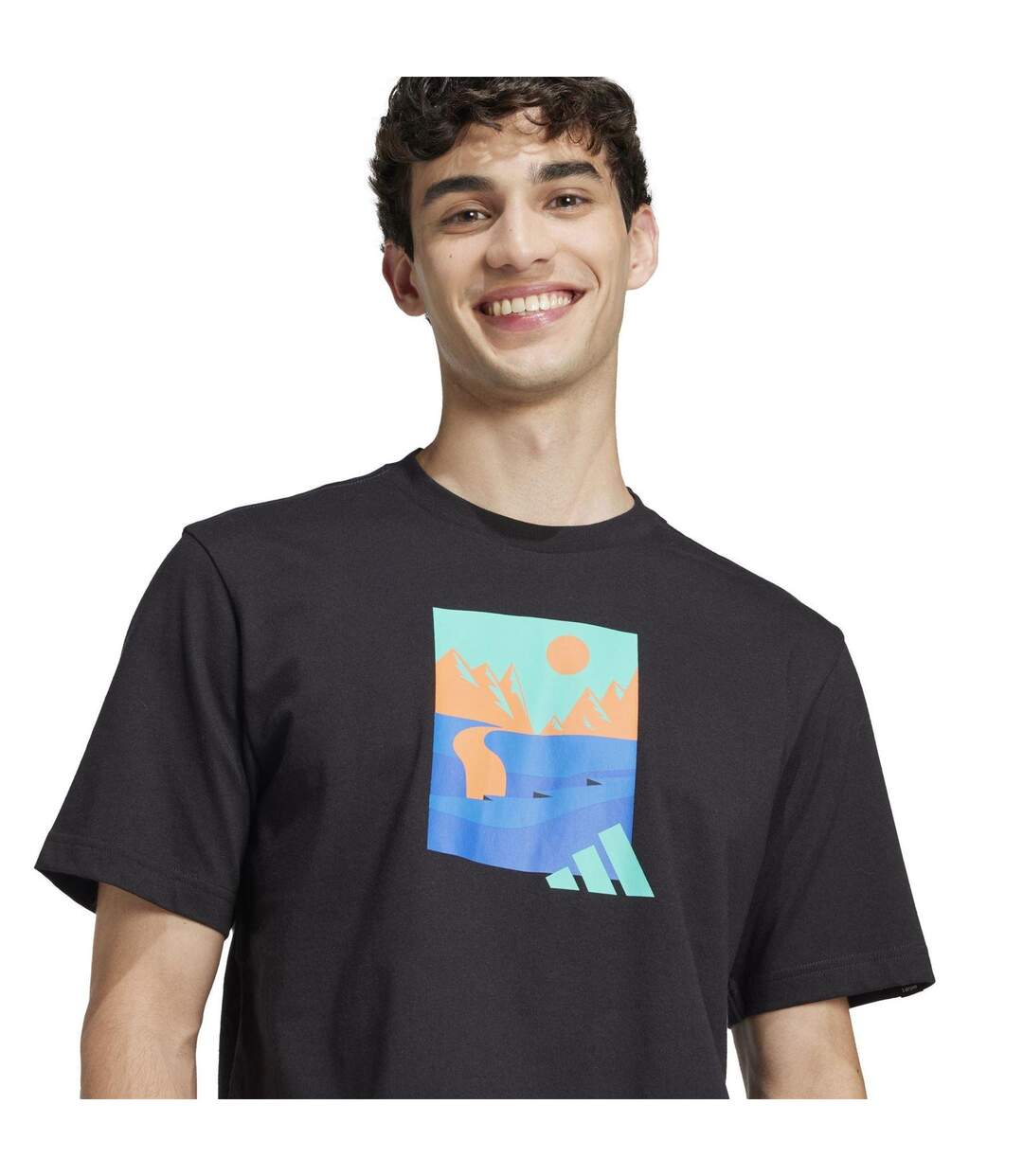 T-shirt Motif/style Graphique Homme Noir Adidas-4