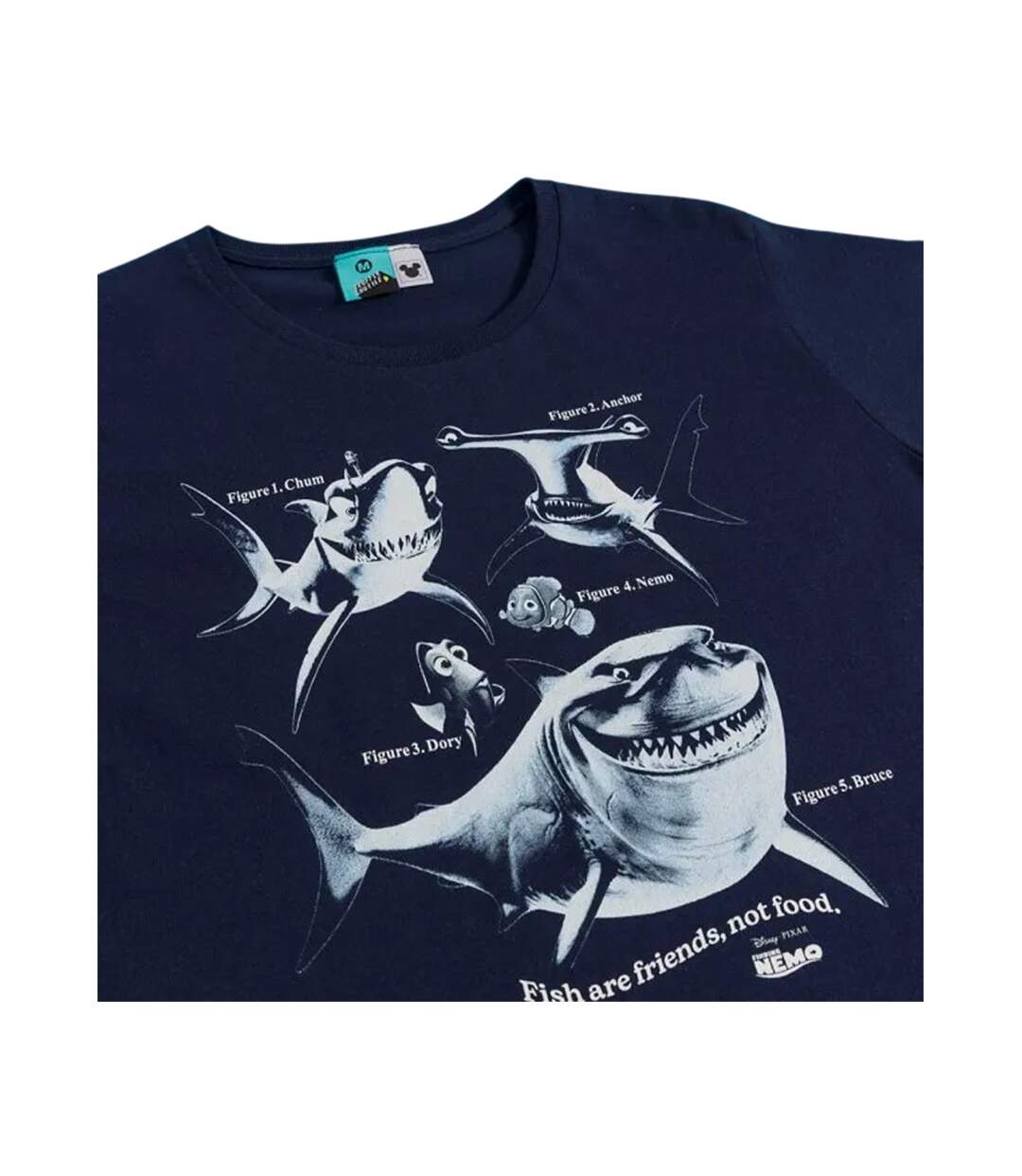 Womens/ladies Fitted T-shirt Blue Finding Nemo-3