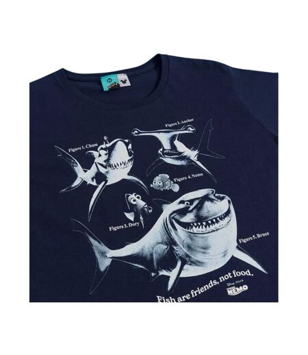 Womens/ladies Fitted T-shirt Blue Finding Nemo