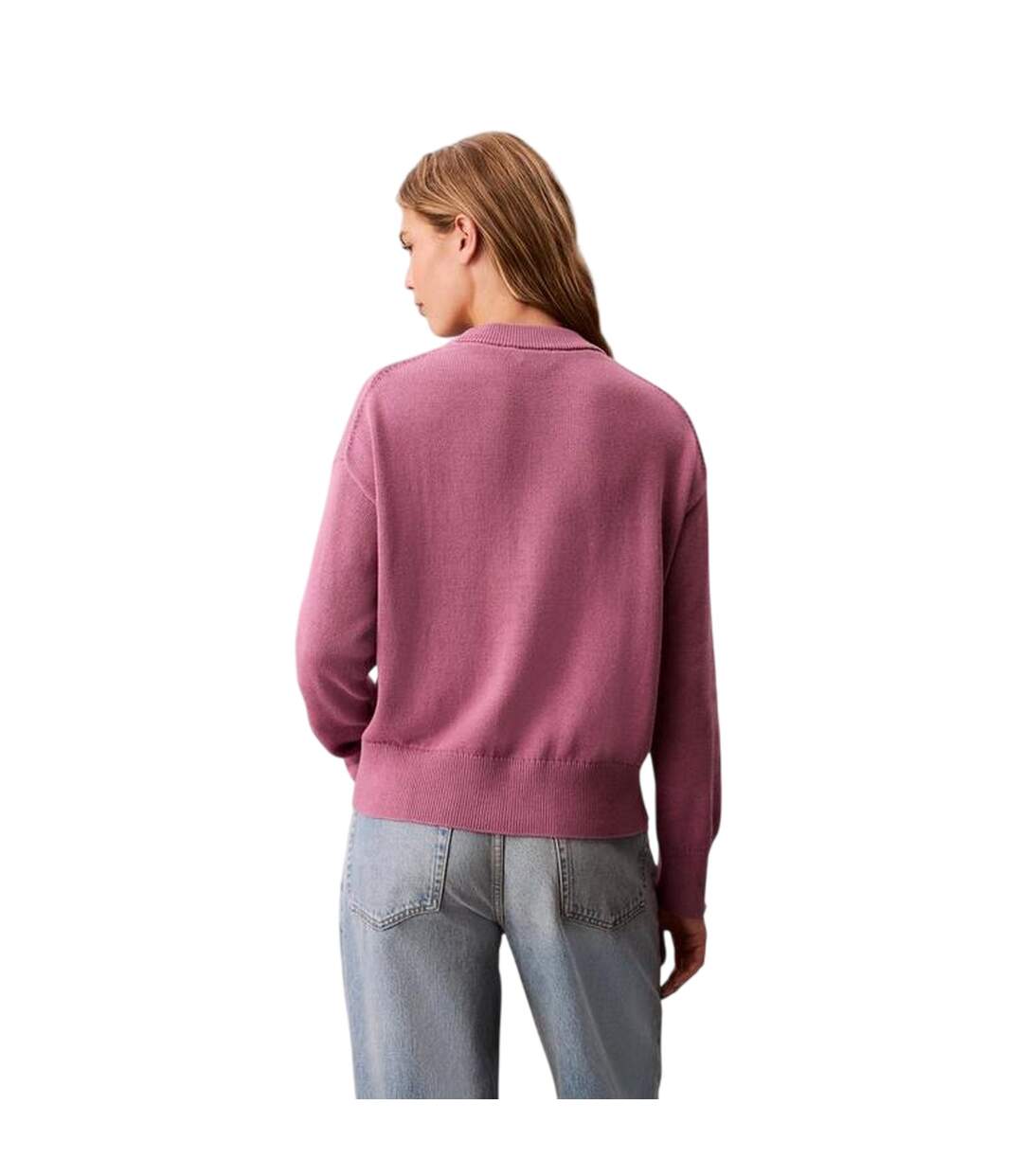 Sweat Manches Longues Femme Bordeaux Calvin Klein-3