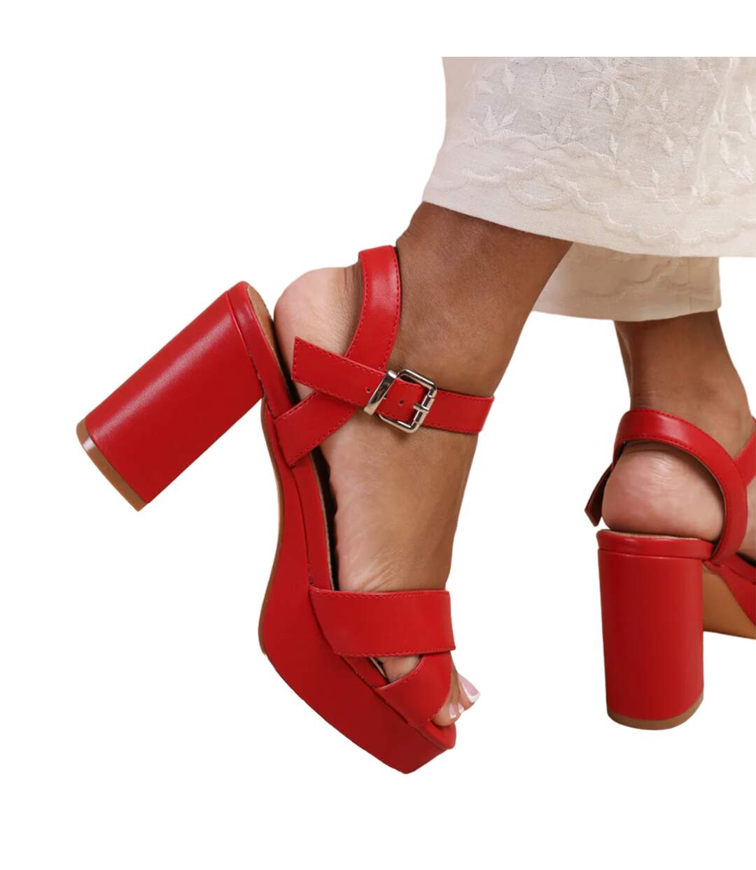 Talons hauts Larges marcia femme rouge Where´s That From-2