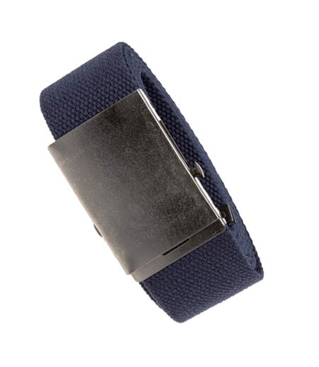 Duke Mens Kingsize Edward Plain Webbing Belt (Navy) - UTDC123