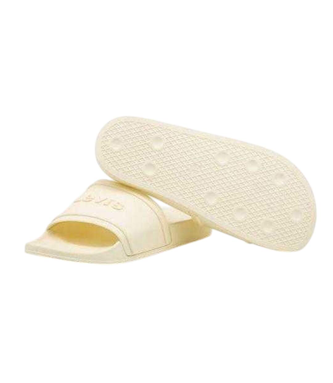 Claquettes Motif/style 3d June Adulte Jaune Levis-4