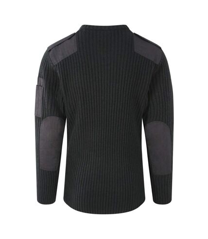 PRO RTX Mens Pro Acrylic Security V Neck Sweater (Black)