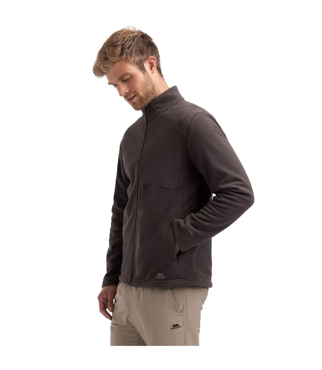 Mens Fyne Fleece Jacket Charcoal Trespass-4