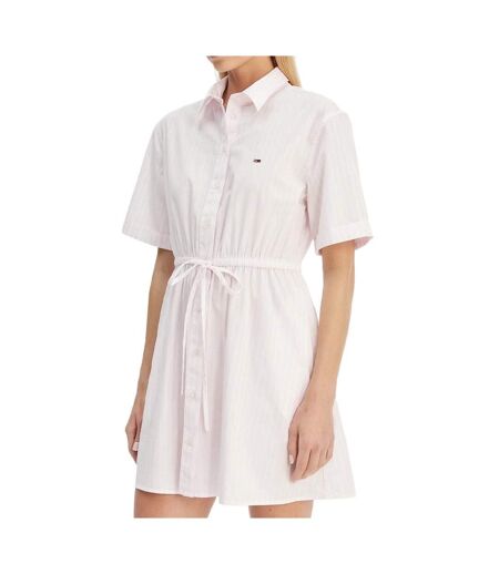 Robe rose/blanche femme tommy hilfiger stripe