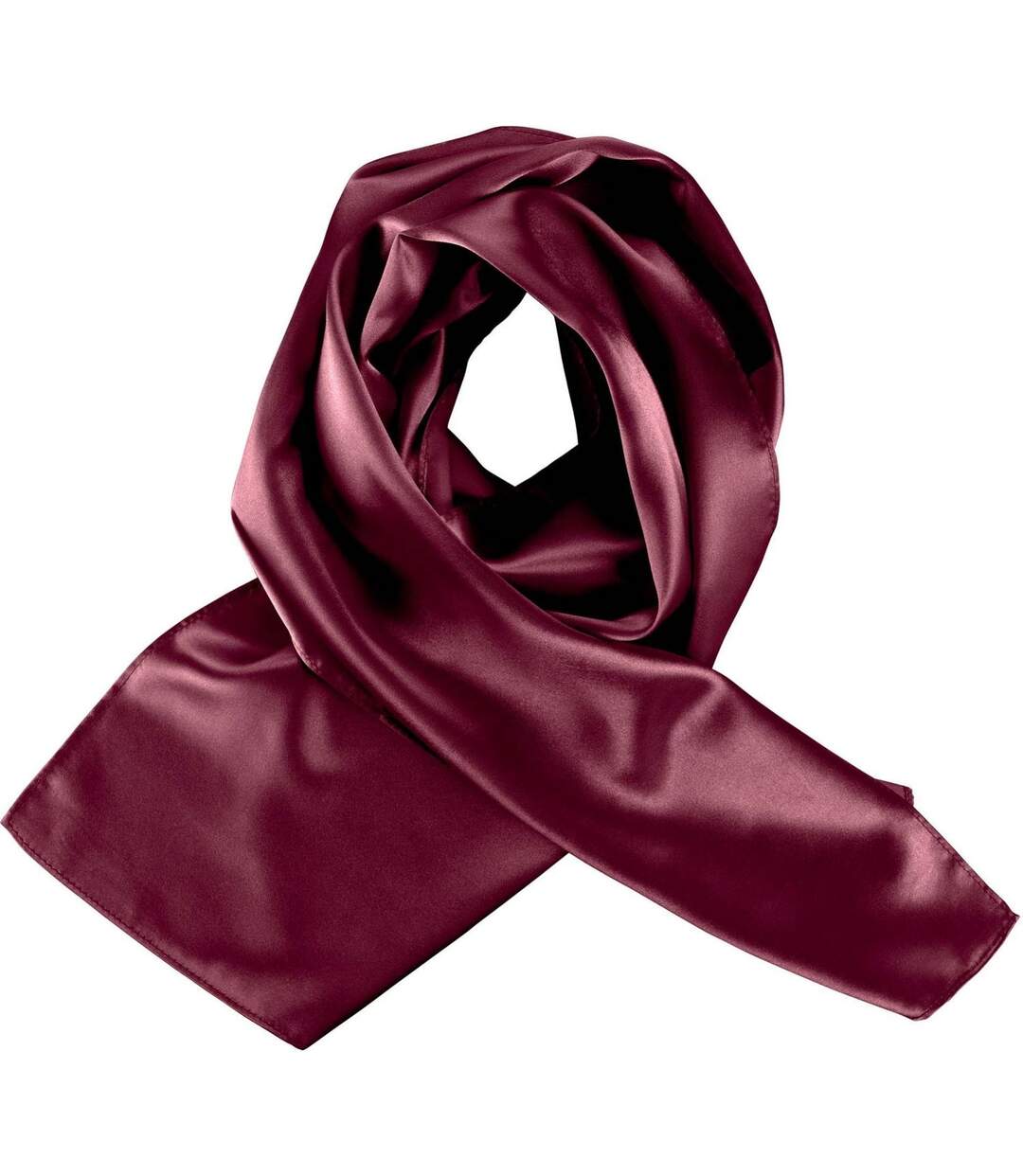 Foulard femme satiné - K861 - rouge vin-2