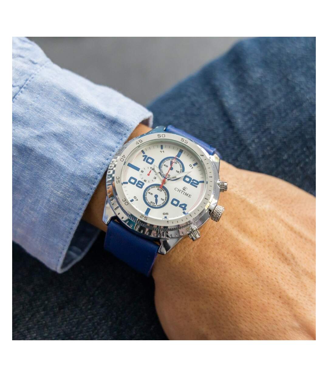 Montre pour Homme Couleur Bleu CHTIME