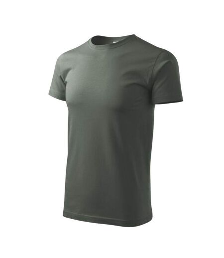 T-shirt Basic Homme Kaki Foncé Adler