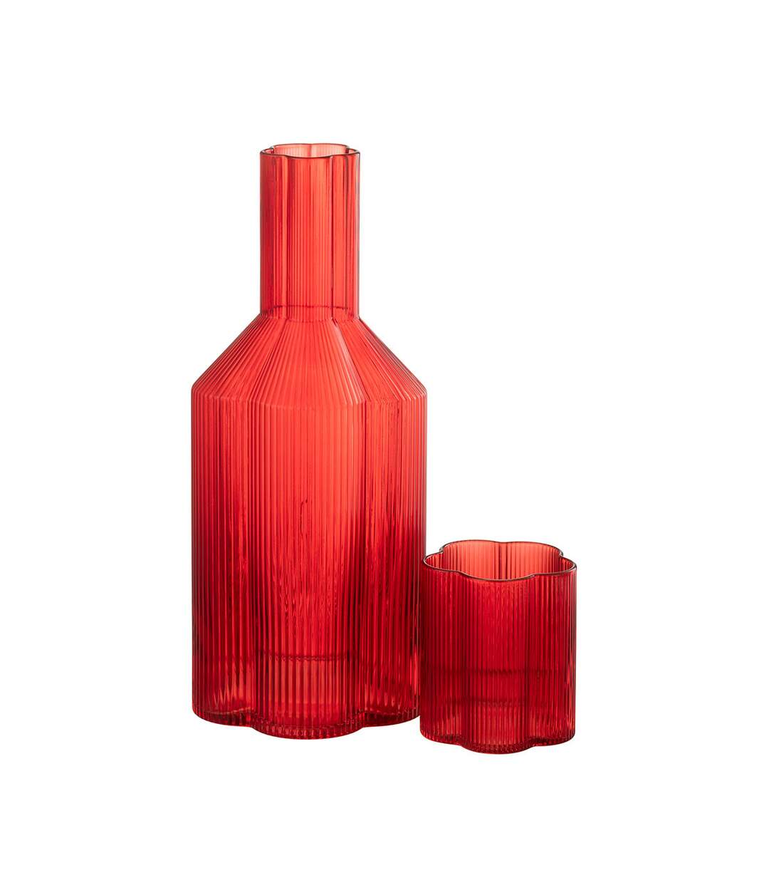 Carafe en Verre Fiole 27cm Rouge-3