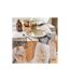 Nappe Ronde Antitache Imprimé Faya 180cm Naturel-2