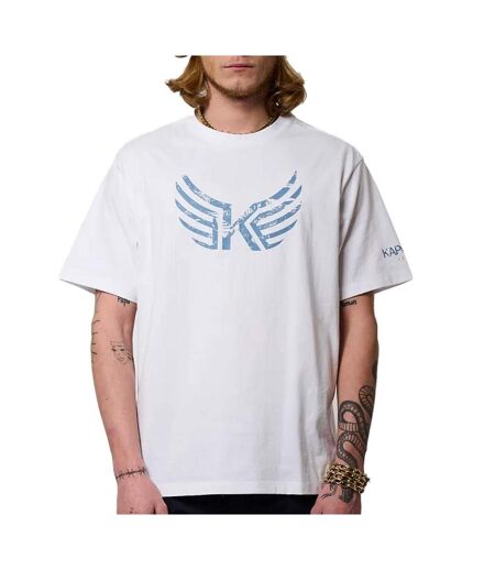 T-shirt blanc/bleu homme kaporal jack - l