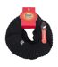Ladies Winter Warm Fleece Lined Chunky Knit Thermal Neck Warmer-2