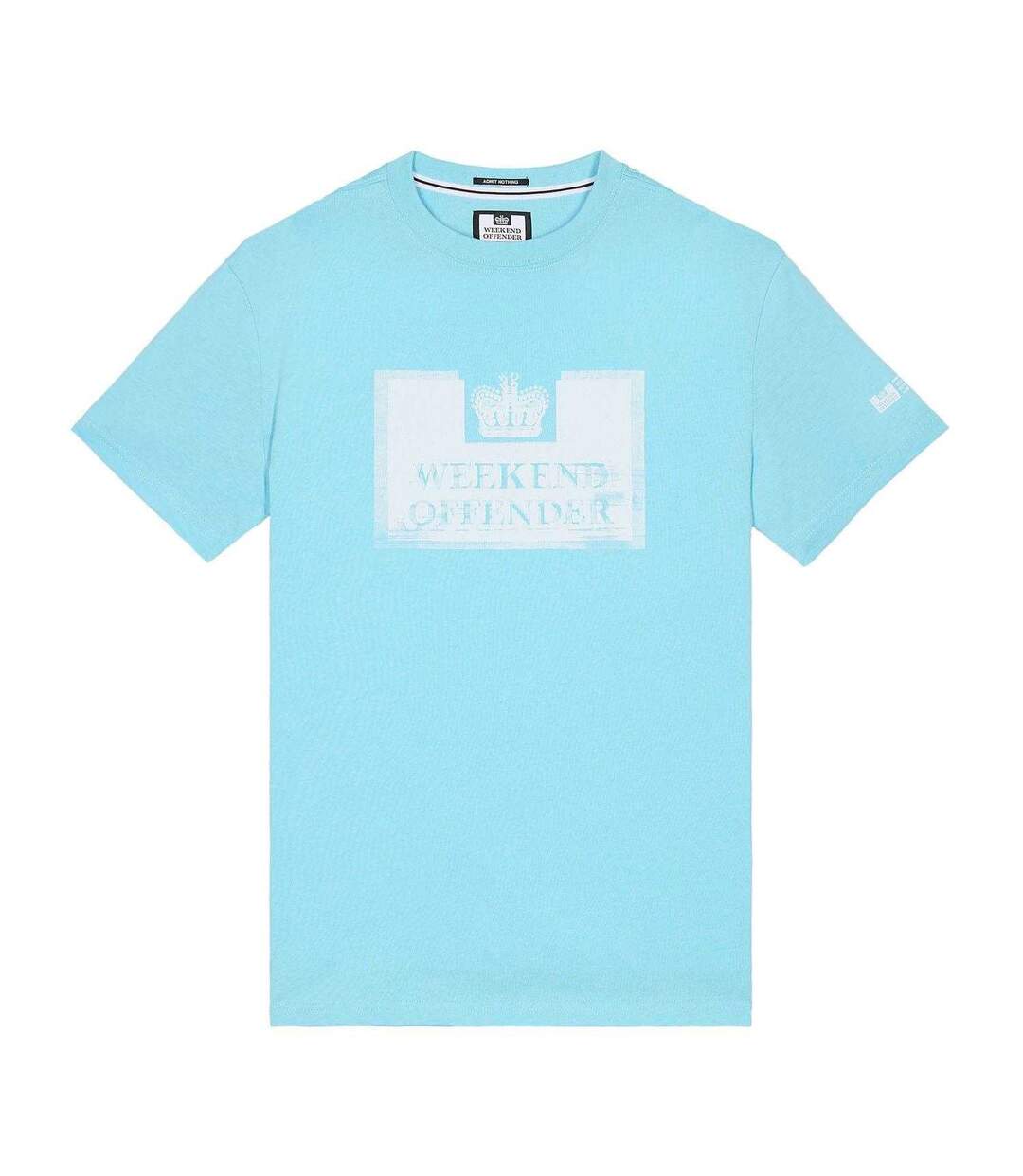 T-shirt Style Graphique Bonpensiero Homme Bleu Clair Weekend Offender-1