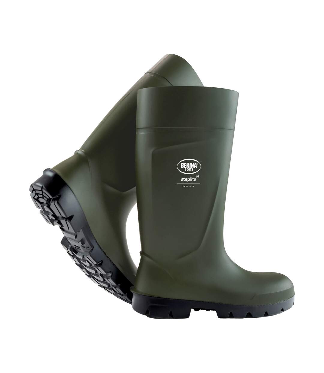 Bottes de pluie steplite easygrip adulte vert / noir Bekina-1