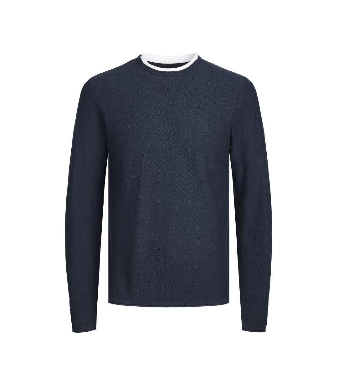 Pull marine homme jack & jones twinn knit - l-1