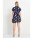 Robe courte taille nouée, fleurs brodées-2