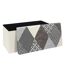 Banc coffre pliable Patchwork gris