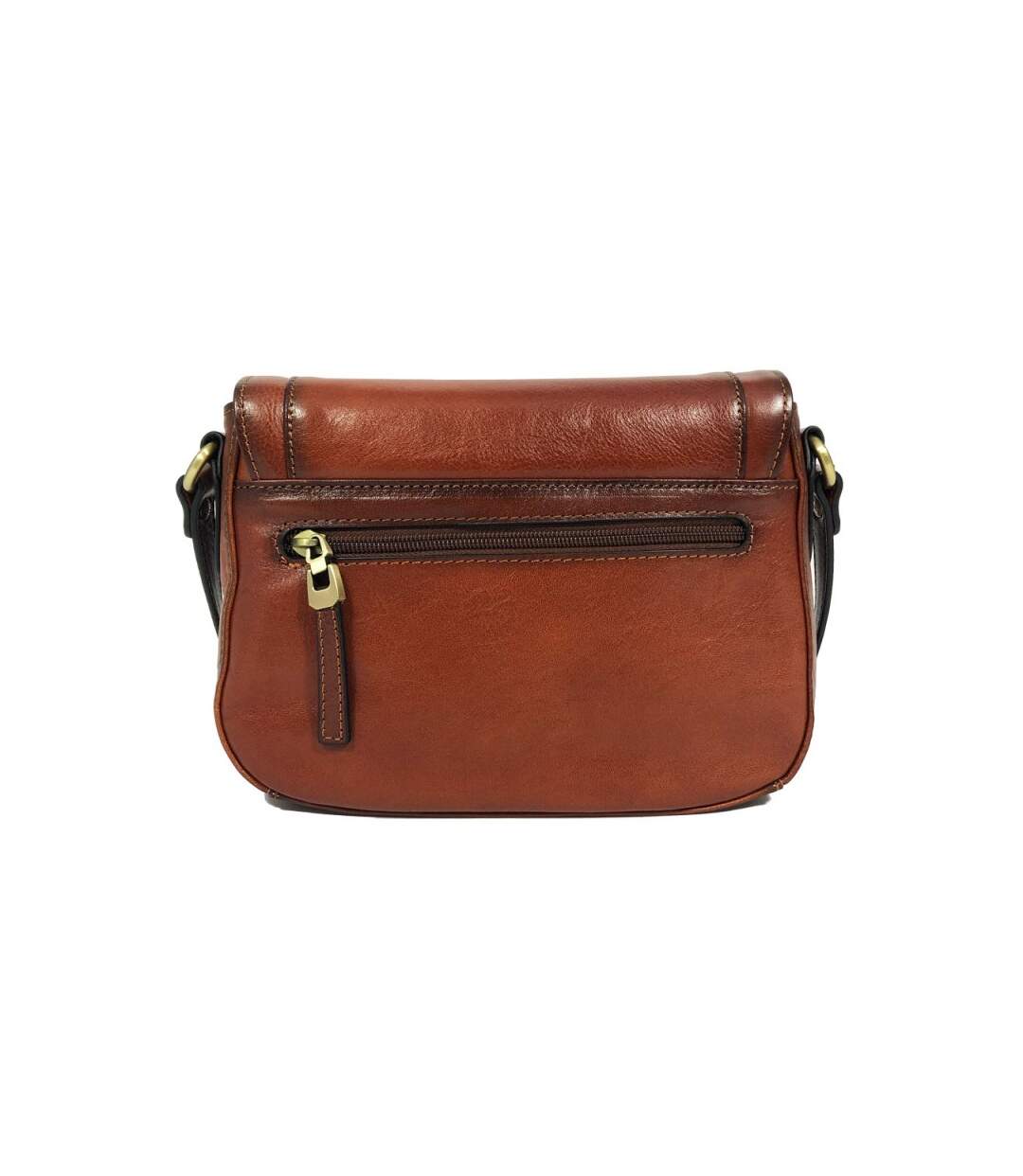 Katana - Sac bandoulière en cuir collet - marron - 8777-2