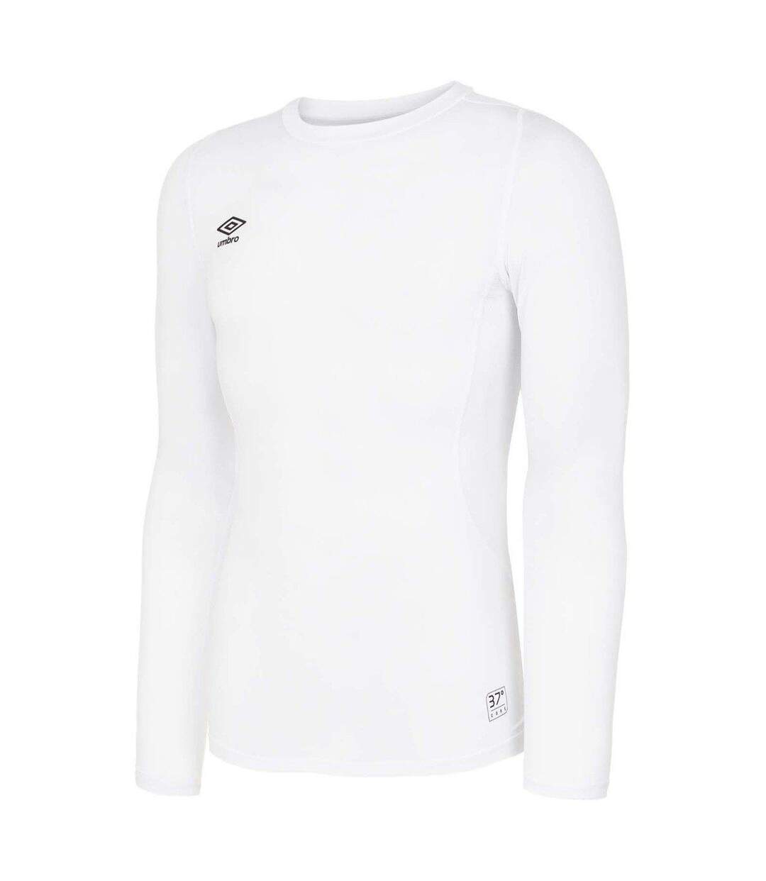 Mens Core Crew Neck Long-sleeved Base Layer Top Brilliant White Umbro-1