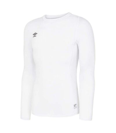 Mens Core Crew Neck Long-sleeved Base Layer Top Brilliant White Umbro
