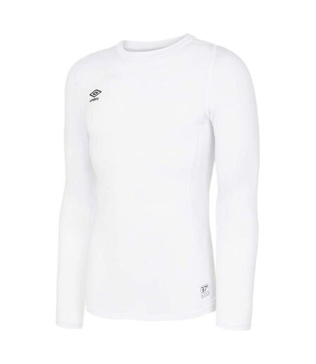 Mens Core Crew Neck Long-sleeved Base Layer Top Brilliant White Umbro